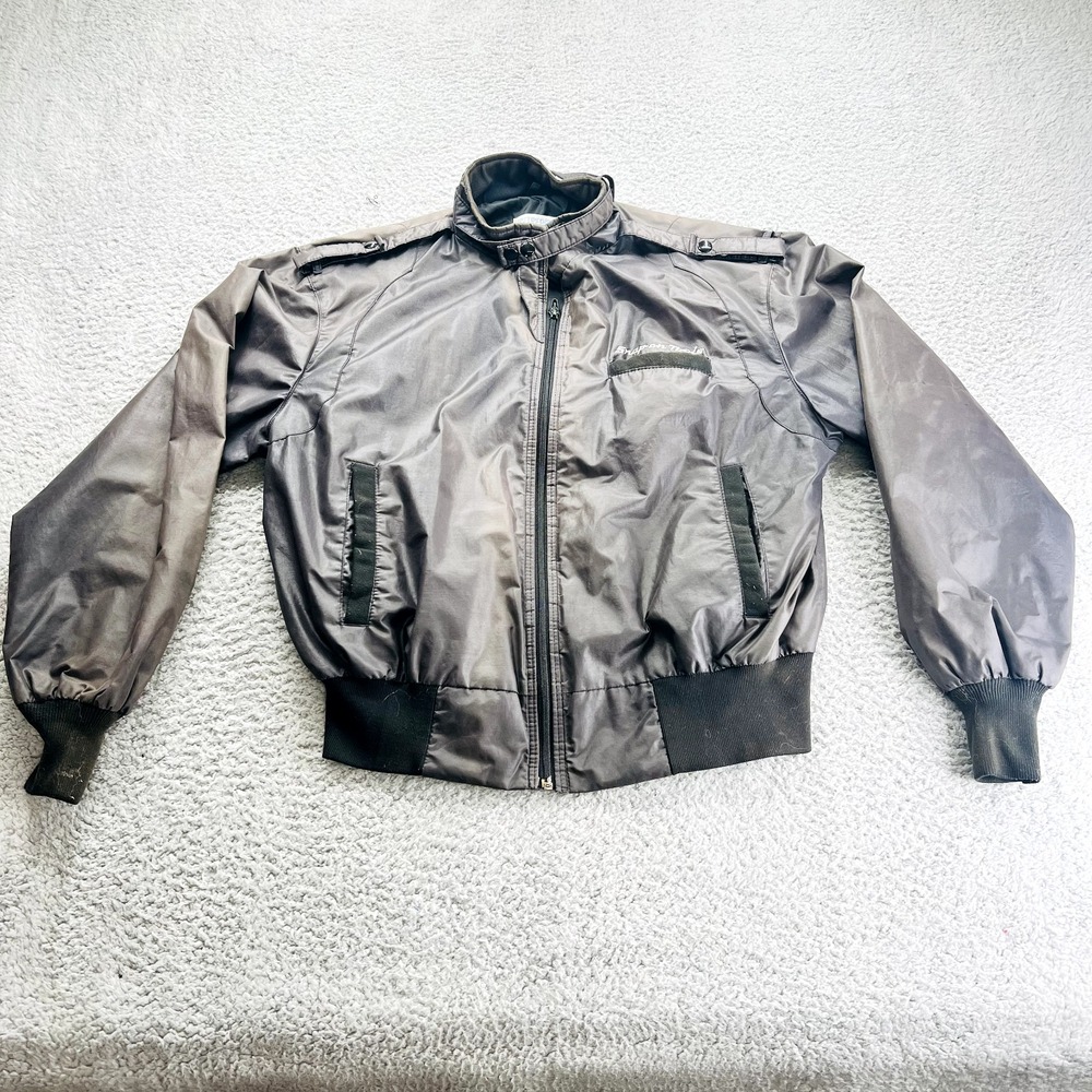 Vtg‎ Snap-On Upstream Racing Division Team Jacket Oil Skin Full Zip Sz LARGE